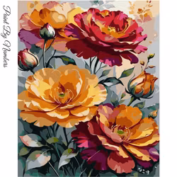 Paint By Numbers Color Flowers 40x50
