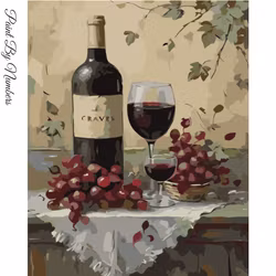 Paint By Numbers Vin Och Druvor 40x50