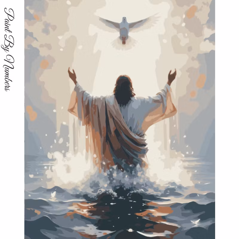 Paint By Numbers Jesus And Pigeon 40x50