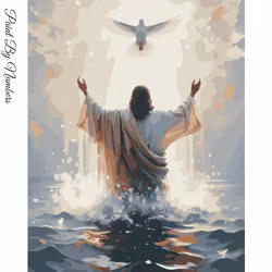 Paint By Numbers Jesus And Pigeon 40x50