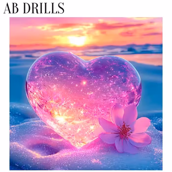 Diamanttavla AB Drills Ocean Heart 40x40 - Leverans vecka 13-14