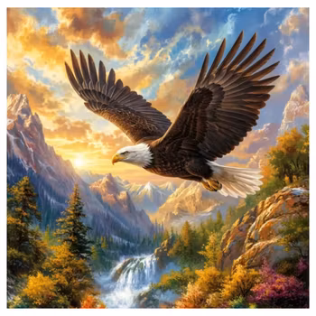 Diamanttavla Eagle 40x40 - Leverans vecka 13-14