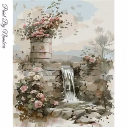 Paint By Numbers Garden Waterfall 40x50 - Leverans Vecka 15