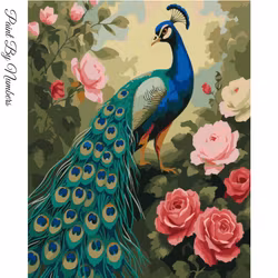 Paint By Numbers Påfågel 40x50