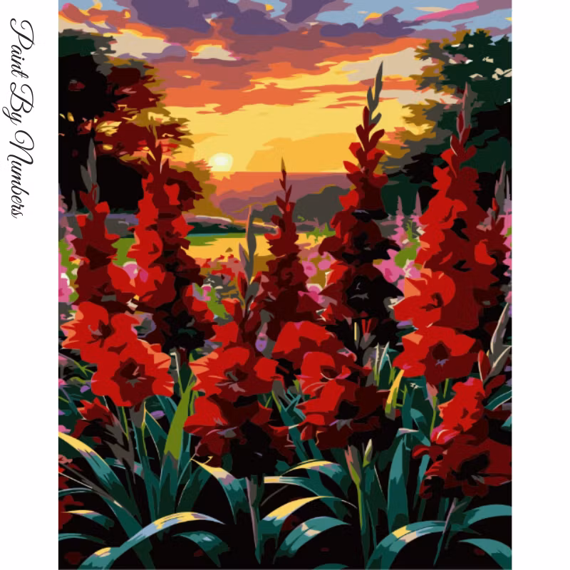 Paint By Numbers Riddarsporrar 40x50