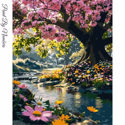 Paint By Numbers Blomsterträd 40x50 - Leverans vecka 18