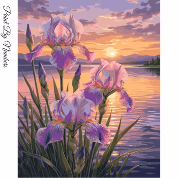 Paint By Numbers Irisblommor 40x50 - Leverans vecka 18