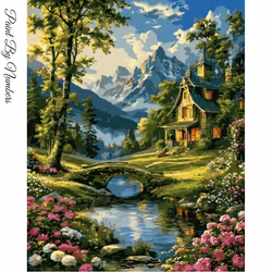 Paint By Numbers Bergsstuga  40x50 - Leverans vecka 18