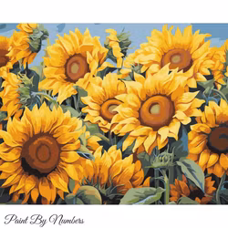 Paint By Numbers Solrosor 40x50 - Leverans vecka 18