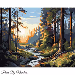 Paint By Numbers Skogsbäck 50x40  - Leverans vecka 18