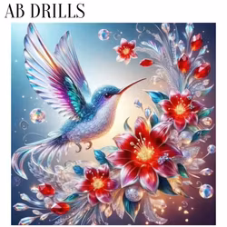 Diamanttavla AB Drills Chrystal Hummingbird 40x40