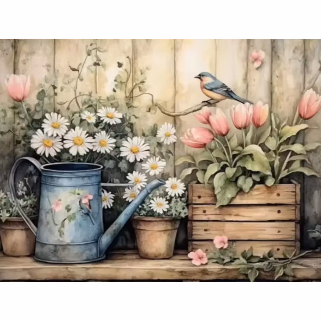 Diamanttavla Garden Corner 40x50