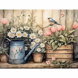 Diamanttavla Garden Corner 40x50