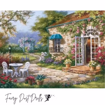 Diamanttavla Fairy Dust Drills Summerhouse 40x50