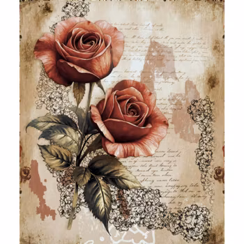 Diamanttavla Rose Vintage 40x50 - Leveans vecka 19-20