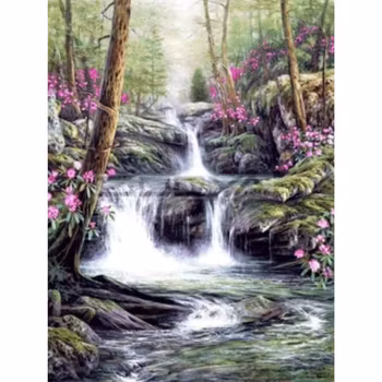 Diamanttavla Forest River 40x50 - Leveans vecka 19-20