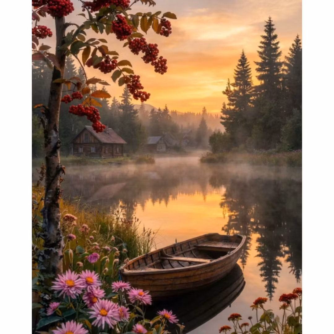 Diamanttavla Eka Kvällssol 40x50 - Leveans vecka 19-20