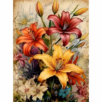 Diamanttavla Liljor 40x50 - Leveans vecka 19-20