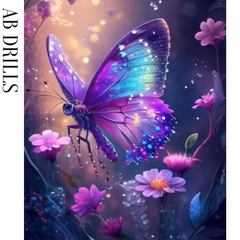 Diamanttavla AB Drills Sparkling Butterfly 40x50 - Leverans vecka 19-20