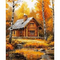 Diamanttavla Cabin 40x50 - Leveans vecka 19-20