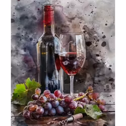 Diamanttavla Vin Och Druvor 40x50 - Leveans vecka 19-20