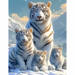 Diamanttavla White Tigers 40x50 - Leveans vecka 19-20