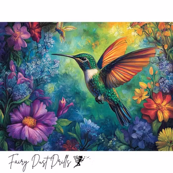 Diamanttavla Fairy Dust Drills Hummingbird 40x50 - Leverans vecka 19-20