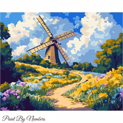 Paint By Numbers Väderkvarn 40x50 - Leverans Vecka 21-22