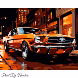 Paint By Numbers Mustang 40x50 - Leverans Vecka 21-22