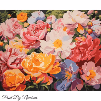 Paint By Numbers Flowers 40x50 - Leverans Vecka 21-22