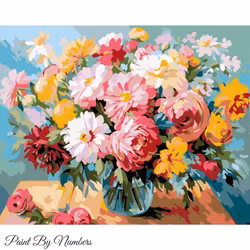 Paint By Numbers Blomsterbukett 40x50 - Leverans Vecka 21-22