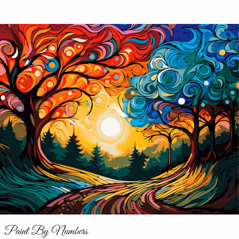 Paint By Numbers Color Trees 40x50 - Leverans Vecka 21-22