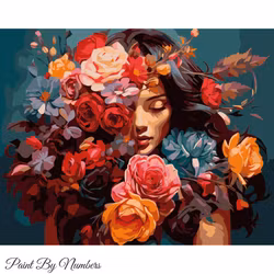 Paint By Numbers Flowerwoman 40x50 - Leverans Vecka 21-22