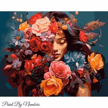 Paint By Numbers Flowerwoman 40x50 - Leverans Vecka 21-22