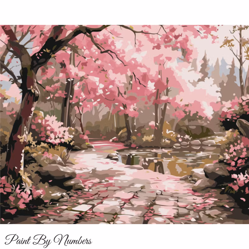 Paint By Numbers Cherrytrees 40x50 - Leverans Vecka 21-22