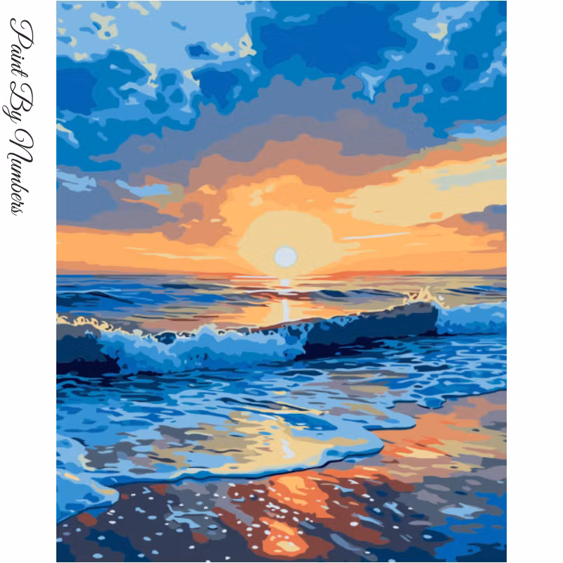 Paint By Numbers Oceam Sunset 40x50 - Leverans Vecka 21-22