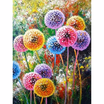Diamanttavla Color Dandelion 40x50 - Leverans v. 23-24