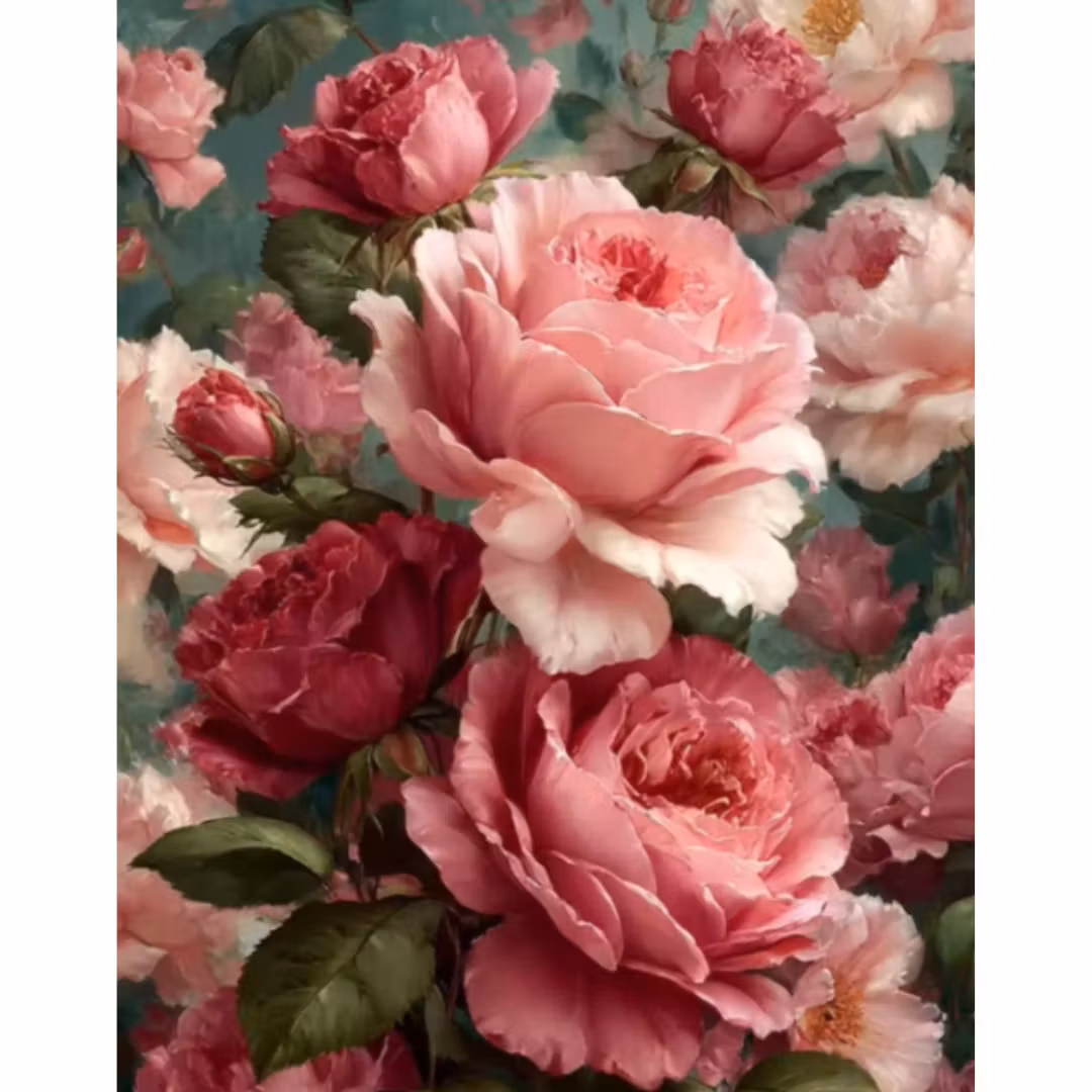 Diamanttavla Roses 40x50 - Leverans v. 23-24