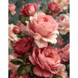 Diamanttavla Roses 40x50 - Leverans v. 23-24
