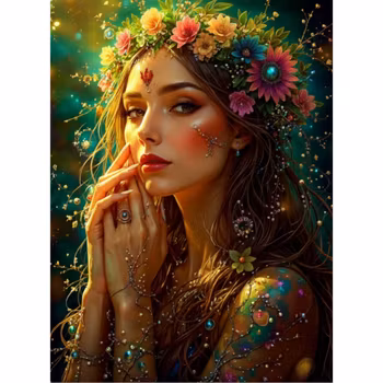 Diamanttavla Woman Grounded 40x50 - Leverans v. 23-24