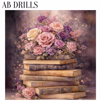 Diamanttavla AB Drills Books 40x40 (Runda Pärlor)