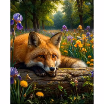 Diamanttavla Fox 40x50