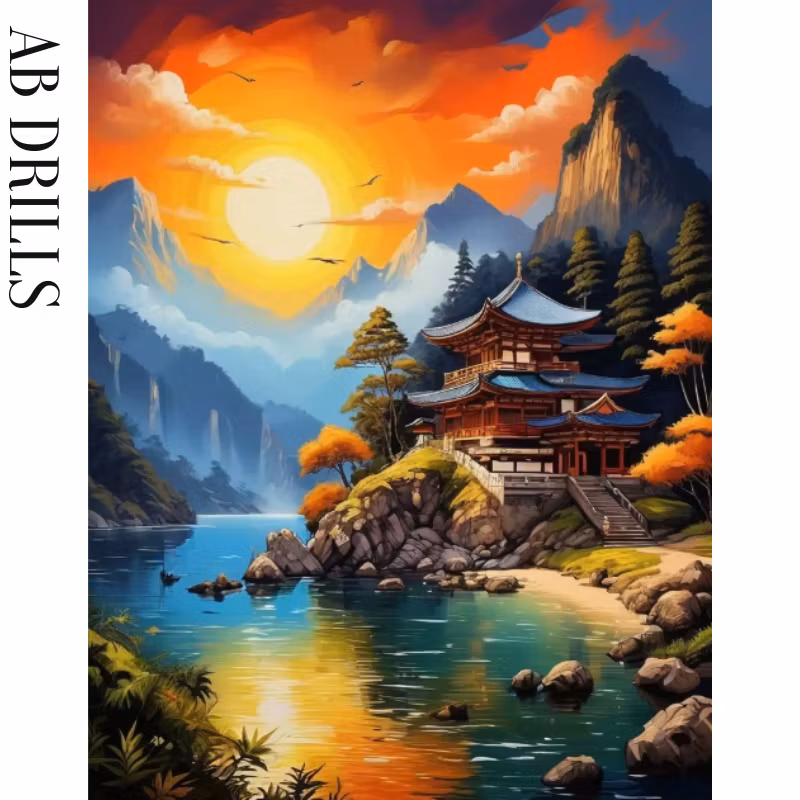 Diamanttavla AB Drills Asian Nature 40x50
