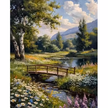 Diamanttavla Sommarlandskap 40x50