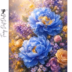 Diamanttavla Fairy Dust Drills Peony Dream 40x50 - Leverans vecka 34