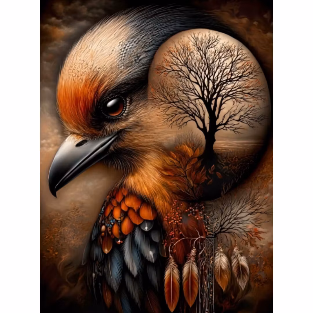Diamanttavla Bird Nature 40x50 - Leverans vecka 34