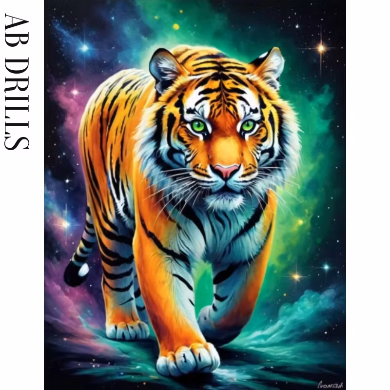 Diamanttavla AB Drills Tiger Universe 40x50 - Leverans vecka 34
