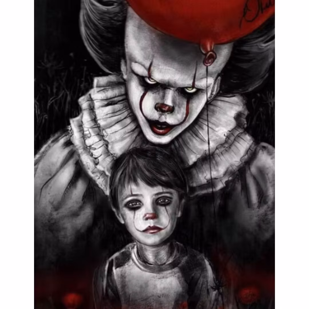 Diamanttavla Pennywise And Boy 40x50 - Leveranstid 39-40