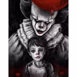 Diamanttavla Pennywise And Boy 40x50 - Leveranstid 39-40