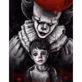 Diamanttavla Pennywise And Boy 40x50 - Leveranstid 39-40